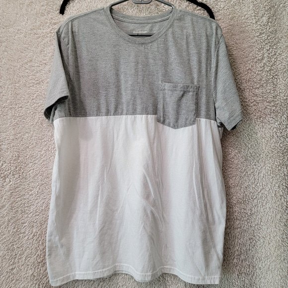 Goodfellow Grey & White Tee - Large - Picture 1 of 2